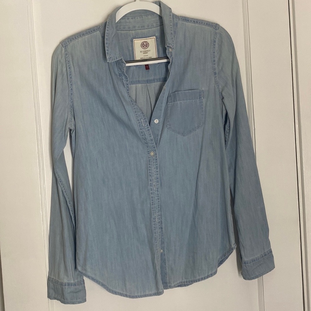 Women's Blue Button-Down Shirt